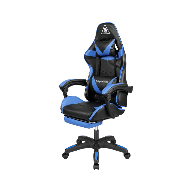 Krüger&Matz GX-150 game stoel - gaming chair - gamingstoel - zwart / blauw