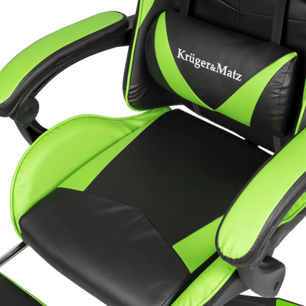 Krüger&Matz GX-150 game stoel - gaming chair - gamingstoel - groen / zwart