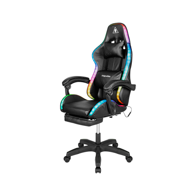 2de kansje Krüger&Matz GX-150 game stoel met LED verlichting - gaming chair - gamingstoel - RGB - zwart