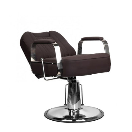 Gabbiano Rufo Barber Chair Brown – Professionele Hydraulische Kappersstoel – Luxe Compact Design voor Barbershops