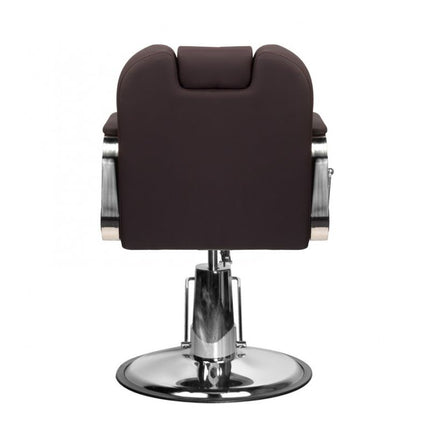 Gabbiano Rufo Barber Chair Brown – Professionele Hydraulische Kappersstoel – Luxe Compact Design voor Barbershops
