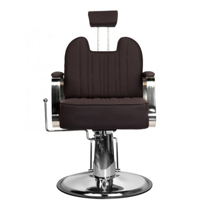 Gabbiano Rufo Barber Chair Brown – Professionele Hydraulische Kappersstoel – Luxe Compact Design voor Barbershops