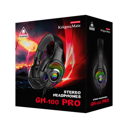 Krüger&Matz Warrior GH-100 Pro Gaming Hoofdtelefoon zwart KM0660