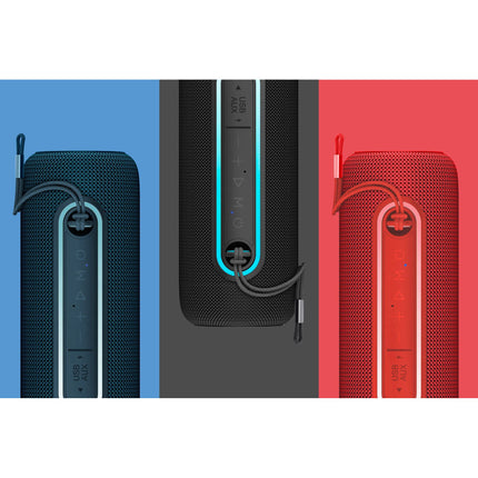 Krüger & Matz Street Draadloze Draagbare Bluetooth 5.0 Speaker Waterdicht - RGB Verlichting - TWS Functie - 20W - Zwart