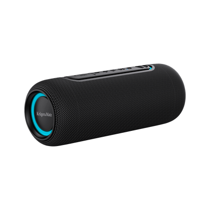 Krüger & Matz Street Draadloze Draagbare Bluetooth 5.0 Speaker Waterdicht - RGB Verlichting - TWS Functie - 20W - Zwart