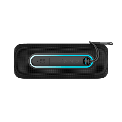 Krüger & Matz Street Draadloze Draagbare Bluetooth 5.0 Speaker Waterdicht - RGB Verlichting - TWS Functie - 20W - Zwart