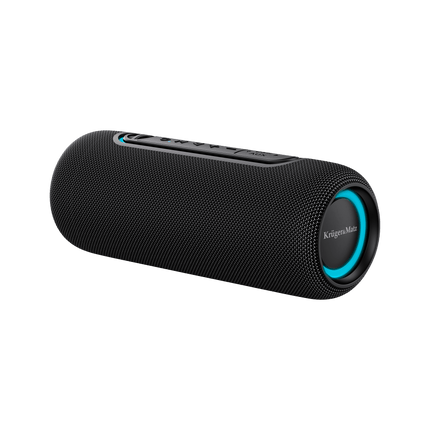 Krüger & Matz Street Draadloze Draagbare Bluetooth 5.0 Speaker Waterdicht - RGB Verlichting - TWS Functie - 20W - Zwart