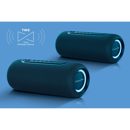 Krüger & Matz Street Draadloze Draagbare Bluetooth 5.0 Speaker Waterdicht - RGB Verlichting - TWS Functie - 20W - Zwart