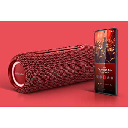 Krüger & Matz Street Draadloze Draagbare Bluetooth 5.0 Speaker Waterdicht - RGB Verlichting - TWS Functie - 20W - Zwart