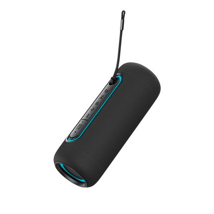 Krüger & Matz Street Draadloze Draagbare Bluetooth 5.0 Speaker Waterdicht - RGB Verlichting - TWS Functie - 20W - Zwart