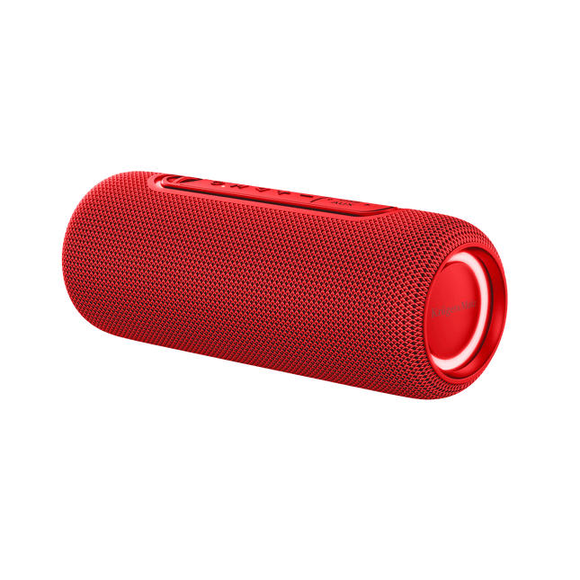Krüger & Matz Street Draadloze Draagbare Bluetooth 5.0 Speaker Waterdicht - RGB Verlichting - TWS Functie - 20W - Rood