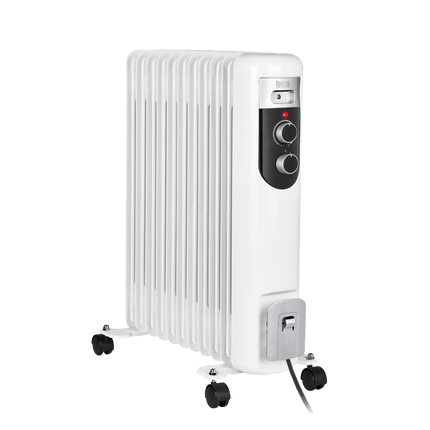 2de kansje Teesa TSA8049 Elektrische olieradiator 11 ribben 2500 W met thermostaat en 3 warmtestanden