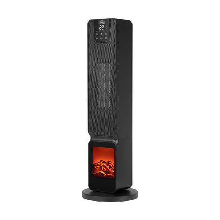 Teesa Elektrische Kachel Verwarming Met Sierhaard Functie 15 – 45°C -  PTC Keramische Verwarming 90° Roterend - Inclusief Afstandsbediening - 800/2000W
