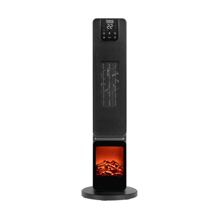 Teesa Elektrische Kachel Verwarming Met Sierhaard Functie 15 – 45°C -  PTC Keramische Verwarming 90° Roterend - Inclusief Afstandsbediening - 800/2000W