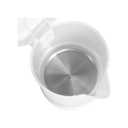 Lafe Elektrische Reis Waterkoker 0.6 Liter - Inclusief 2 Kopjes en Lepels - Kleine Waterkoker Voor Camping of Caravan Klein Formaat - 600W - Wit
