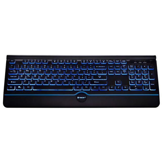 Tracer Ofis Pro USB Bedraad Toetsenbord met Blauwe Achtergrondverlichting - Qwerty - Zwart