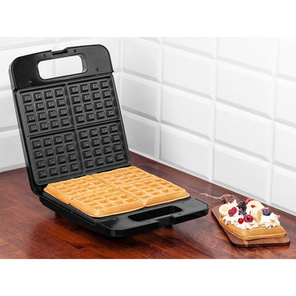 Lafe wafelijzer voor 4 Brusselse wafels met anti aanbaklaag en cool touch handvat