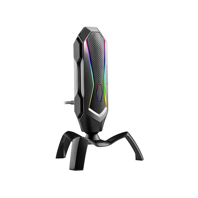 Tracer RGB spider gaming en content creatie microfoon - Geschikt voor streaming podcast en Youtube video - 360 graden rotatie- Fast touch mute - Bedraad type C