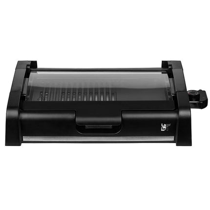 Lafe GRL003 elektrische barbecue grill met glazen deksel en antiaanbaklaag 1650W - tafelgrill grillplaat voor balkon