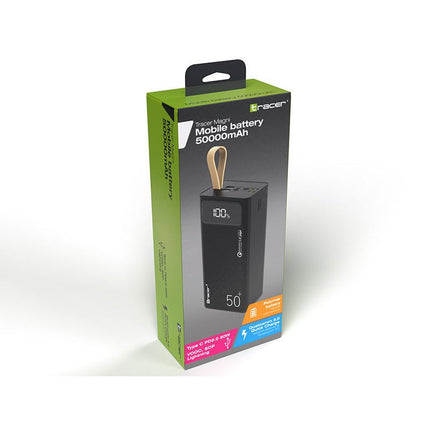 Powerbank met Snelle Laadfunctie Externe Batterij 50000mAh Quick Charge QC3.0 + Power Delivery PD20W + SCP + Vooc Oppo 2 x USB 2.0 USB-C
