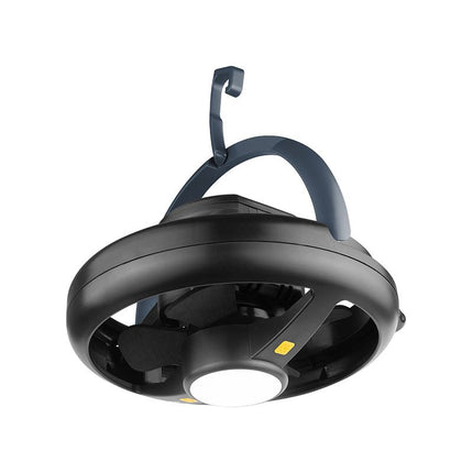 Tracer 3 in 1 Draagbare Kampeerlamp Met Ventilator 100 Lumen - Met Ingebouwde Oplaadbare Batterij - Te Gebruiken Als Powerbank - Outdoor Verlichting - Camping Accessoire - Tent Ventilator