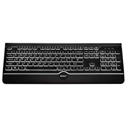 Tracer Ofis Pro USB Bedraad Toetsenbord met Witte Achtergrondverlichting - Qwerty - Zwart