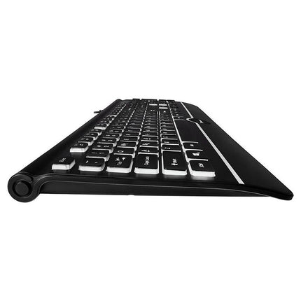 Tracer Ofis Pro USB Bedraad Toetsenbord met Witte Achtergrondverlichting - Qwerty - Zwart