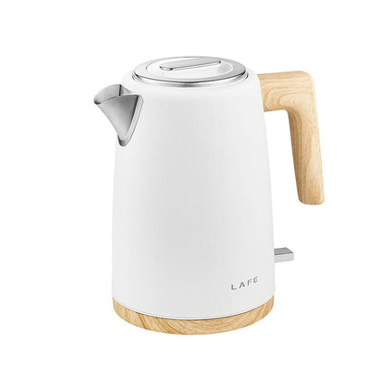 Lafe Scandi Elektrische Waterkoker 1,7L – Scandinavisch Design – RVS – Houten Accenten – STRIX-Connector – Automatische Uitschakeling