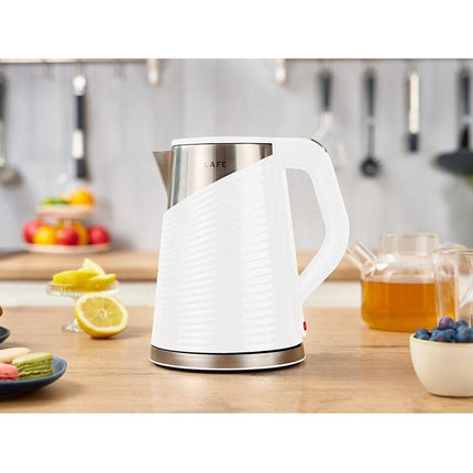 Lafe Dubbelwandige Elektrische waterkoker Cool Touch Elegant Wit 1,8L 1800W