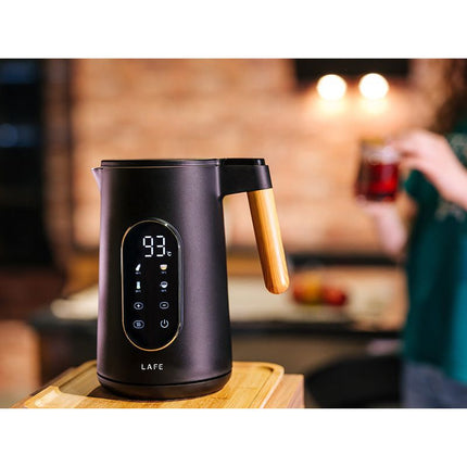 Lafe KettleX Pro Dubbelwandige Elektrische Waterkoker Met Temperatuurregeling 1.7L 2200W - Zwart