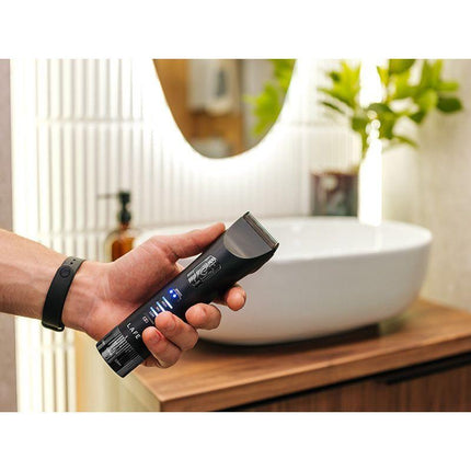 Lafe MasterTrim Haar- en Baardtrimmer - Tondeuse Mannen Pro - Trimmer voor Hoofd & Baard - 2 Opzetstukken 4 Standen - Zwart