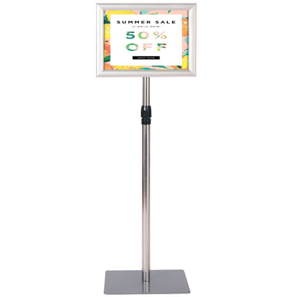 Trendmix Stabiele Informatiestandaard A4 - Presentatie Standaard – Reclamestandaard - Posterframe - Menubord Zilver