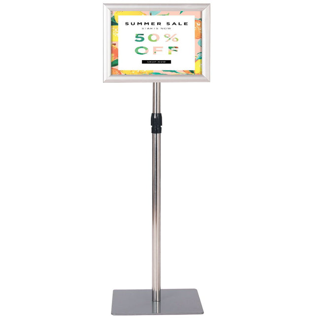 Trendmix Stabiele Informatiestandaard A4 - Presentatie Standaard – Reclamestandaard - Posterframe - Menubord Zilver