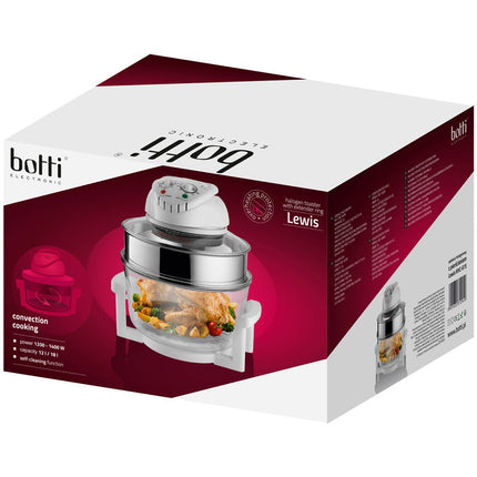 Botti Lewis Heteluchtoven - halogeenoven 18L 1200-1400W wit