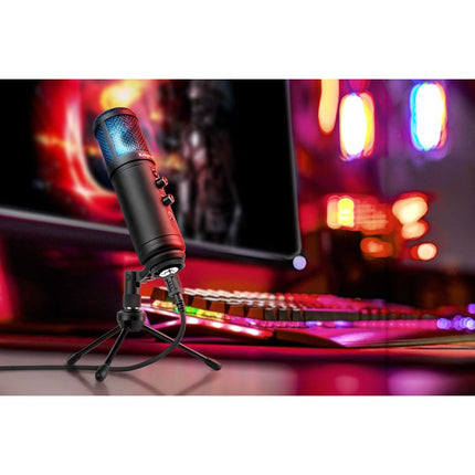 Krüger&Matz KM0765 - Warrior GV-100 Gaming en/of vlogmicrofoon, zwart