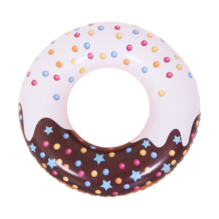 Sunclub Donut Zwemband 103 cm – Opblaasbare Zwemband XXL – Donut Zwembadring Bruin
