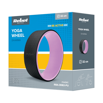 Rebel Active Yogawiel - Yoga Wheel - Yoga Accessoire - Pilates -  Paars 11 x 32 cm