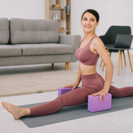 Rebel Active Yogakubus - EVA-schuim 120g - Paars Yogablok 76 x 152 x 229 mm