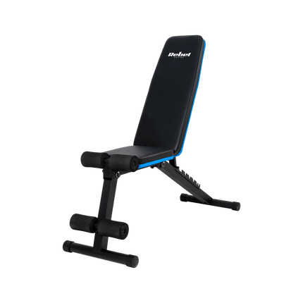 Rebel Active Versterkte Schuine Fitnessbank met Beenvergrendeling - Halterbank - 7 Niveaus Verstelbaar - Inklapbaar