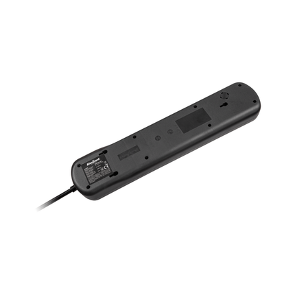 Verlengsnoer met stekkerdoos 5 voudig - schakelaar - overspanningsbeveiliging - 3 meter snoer 3x 1,5mm2 - penaarde - kinderbeveiliging