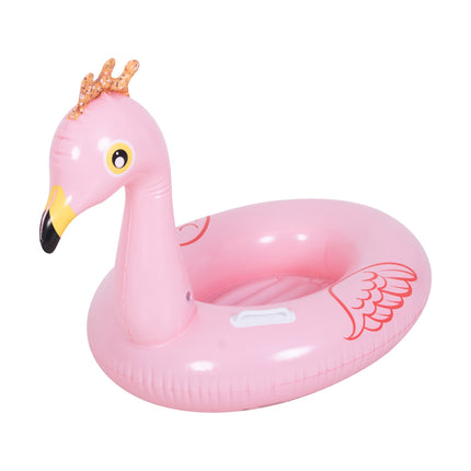 SunClub Opblaasbare Flamingo Boot Voor Kinderen – 107 x 71,5 cm – Zwembadboot Met Handgrepen – Roze