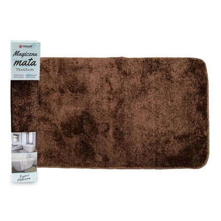 Magic mat extreem absorberende droogloopmat met antislip 75 x 45 x 4 cm bruin