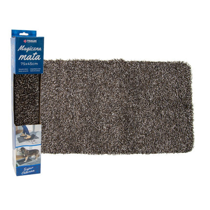 Magic mat extreem absorberende schoonloopmat met antislip 75 x 45 x 4 cm bruin