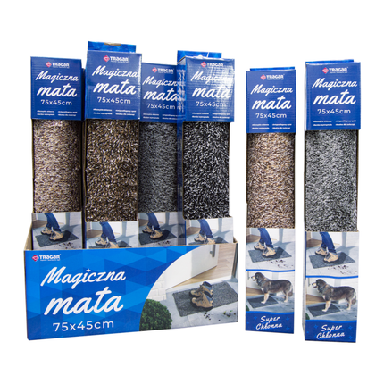 Magic mat extreem absorberende schoonloopmat met antislip 75 x 45 x 4 cm zwart