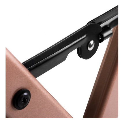 Aluminium Visagie en Make up Stoel Rosé Goud met Voetensteun - Regisseursstoel - Perfect Voor de Mobiele Visagist