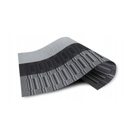 Placemats Set 6 Stuks 30x45 cm – Afwasbare Kunststof Placemats – Hittebestendig – Grijs Zwart