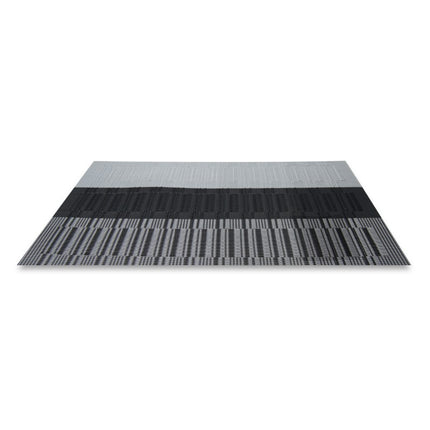 Placemats Set 6 Stuks 30x45 cm – Afwasbare Kunststof Placemats – Hittebestendig – Grijs Zwart