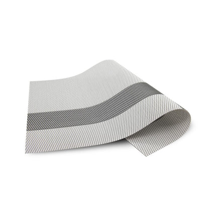 Placemats Set 6 Stuks 30x45 cm – Lichtgrijs Antraciet – Afwasbare Kunststof Placemats – Hittebestendig