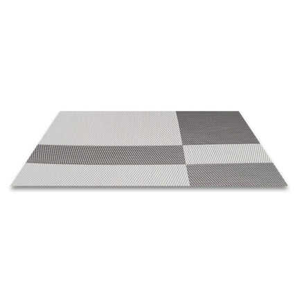 Placemats Set 6 Stuks 30x45 cm – Lichtgrijs Antraciet – Afwasbare Kunststof Placemats – Hittebestendig