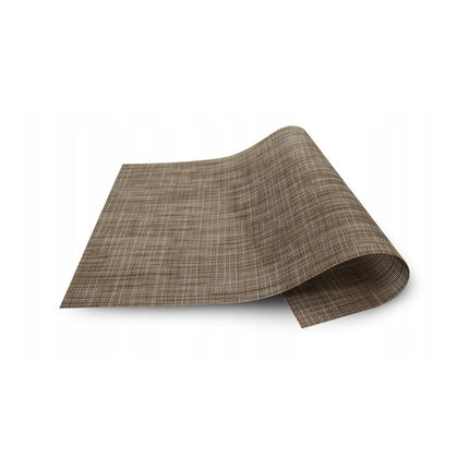 Placemats Set 6 Stuks 30x45 cm – Beige Bruin – Afwasbare Kunststof Placemats – Tafelmatten voor Eettafel